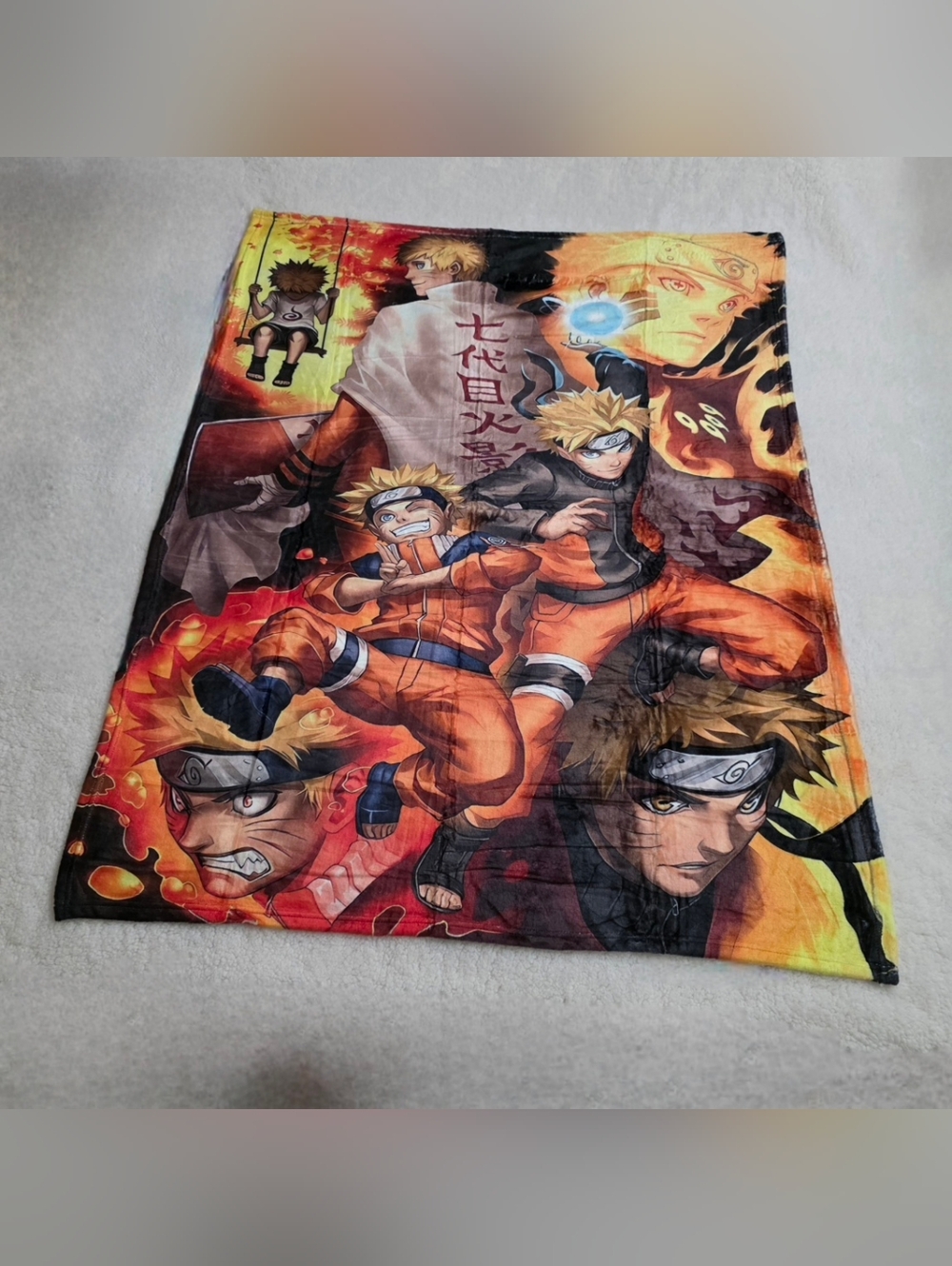 Naruto Uzumaki Stages Of Life Fleece Throw Blanket